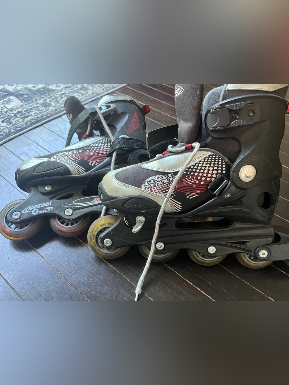 Blade Runner by Rollerblade Adjustable Inline Skates in Black & Red